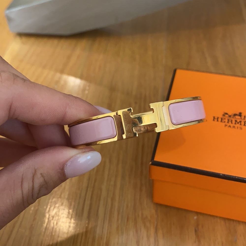 Hermès H clic Bracelet Rose Gold